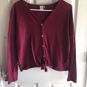 Burgundy long sleeves